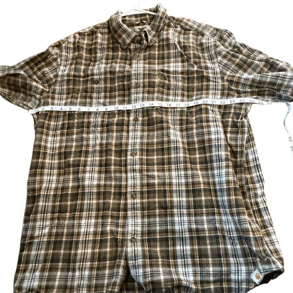 Carhartt Men's Plaid Flannel Relaxed Fit Button Down Shirt Multicolor Size 2XL - Picture 6 of 8
